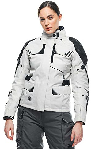 Dainese - Ladakh 3L D-Dry Lady Jacket, Waterproof Motorcycle Touring Jacket, Protections On Shoulders And Elbows, 4 Seasons, Women's Motorcycle Jacket, Vapor-Blue/Black, 52