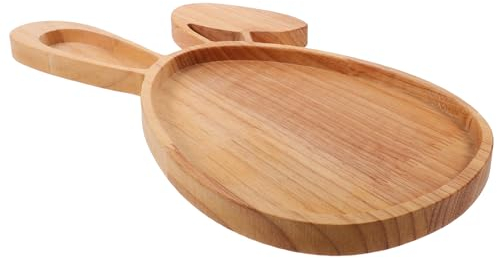 MAGICLULU Plateau De Service Bois Forme De Lapin Pour Pâques Décoration Unique Et Pratique Pour Apéritifs Et Desserts Restaurants Et Cafés