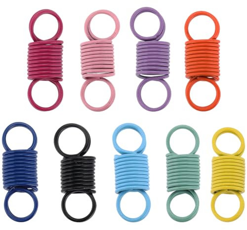 SUNNYCLUE 1 Box 20Pcs Beading Stoppers Beads Stoppers Spring Wire Ends Beads Stoppers Metal Beads Bug Spring Clamps for jewellery Making Accessories DIY Bracelets Necklaces beading Craft Random Color