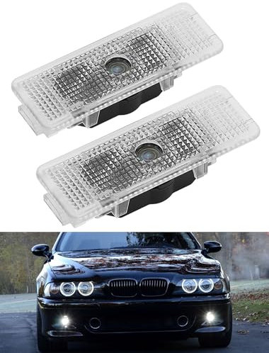 AutoQi Willkommenslicht Für BMW 5er E39 X5 E53 Z8 E52 Lampe, LED M-Power Projektor Einstiegsbeleuchtung Logo Laser Türlicht, 2 Stk
