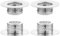 AOZUO Lot de 4 filtres pour évier de salle de bain - Passoire pour évier de cuisine - Taille de trou adaptée de 3,1 à 4 cm