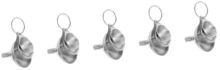 ABOOFAN 5sets Metal Funnel Stainlesss Steel Oil Wine Pourer Strainer Funnel Gadget