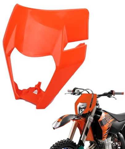 Mascherina Faro Moto per EXC XC XCF SX 125-530 CC Dirt Pit Bike Arancione | Copertura Faretto Antipolvere, Protezione Frontale per Guida Fuoristrada, per EXC EXCF XC XCF XCW SX SXF 125-530 cc