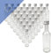 Verpackungsstadl Glasflaschen 50ml PP18 silber (38Stk.) - Hochwertige Leerflasche, robustes Glas mit Schraubverschluss, ideal für Öle & Essenzen