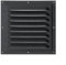 Emiif Cubierta de rejilla de ventilación cuadrada de acero inoxidable de 25 x 25 cm con pantalla de insectos para sistemas HVAC de pared lateral de techo, ventilación negra (1 unidad)