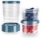 DESERO 5PCS Round Plastic Food Containers with Lids, Food Portion Box Meal Prep Food Storage Container Lunch Box Set Snack Pots for Microwave Freezer Dishwasher Reusable - 500ML