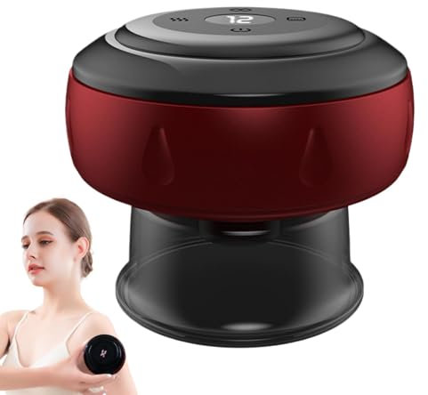 Moreeulsi Macchina massaggiatrice per coppettazione, macchina per coppettazione 4 in 1, kit di coppettazione a casa, massaggiatore intelligente di tipo C per circolazione e pelle più stretta,