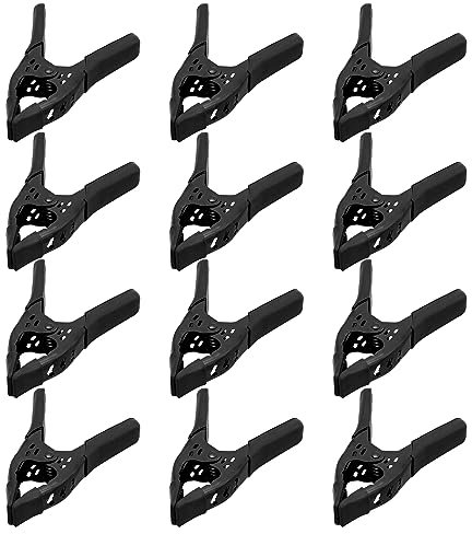 Heavy Duty Metal Spring Clamps: 12-Piece for Woodworking 6-inch Tarp Clamp Spring Clips Metal Clamp Large Heavy Duty Clamps for Pool Cover