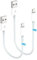 Amoner iPhone Cable Short 2Pack 30CM+50M, MFi Certified Lightning Cable USB Fast Charging Compatible with iPhone 14 12 13 11 Pro XS Max XR X 8 7 6 Plus, Pad,Pro