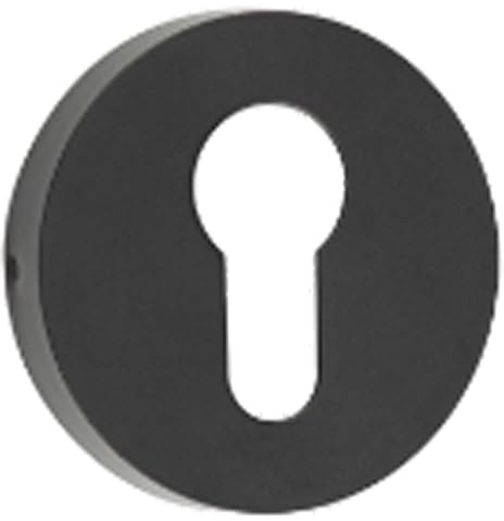 Premium Euro Profile Escutcheon in Matt Black - 52mm, 304g, Fire Rated - Key Hole Cover