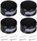 Lnngub 4 Pcs Mirror Holder Clips Black Frameless Mirrors Mounting Hardware Zinc Alloy Mirror Holders for Wall Mounting,Wall Bathroom Dresser Fitting for 4-6mm Thick Glass