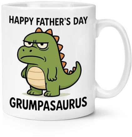 Happy Father's Day Grumpasaurus 10oz Mug Cup Dad Funny Grumpy Dinosaur