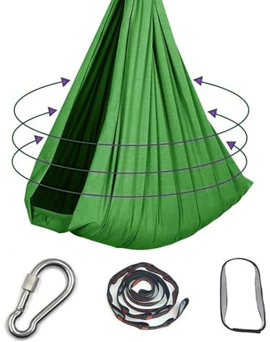 Balançoire sensorielle de Yoga, hamac aérien, balançoire d'inversion for l'intérieur(Green)