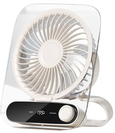 Huehkir Ventilateurs Mini Pour Chambre | Ventilateurs De Bureau Pliables Petits Et Silencieux | Appareil Portable Rechargeable Avec Lumière Nuit Pour Intérieur, Extérieur Et Plage, Support Mural