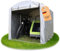 Dönges-Fahrrad-Garage, anthrazit 120 x 176 x 163 cm, 2,11 m2, für Fahrräder und Gartengeräte, wasserdichter Schutz | Gerätehaus | Aufbewahrungsgarage | Garagenzelt | Motorradgarage | Witterungsschutz