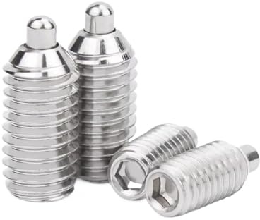 2 stücke Federstößel M3 M4 M5 M6 304 Edelstahl Innensechskantstift Gewindestift Grub Point Stellschraube Bolzen(M5x8-2mm-2pcs)