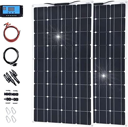 Panneaux Solaires Monocristallins, Panneau Solaire Flexible 400w 600w 800w 1200w, Module Photovoltaïque Monocristallin à Haut Rendement pour La Maison, Le Camping, Le Bateau, La C, 2×300W