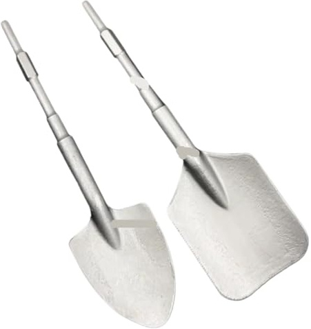 Bêche à Argile Petite pioche électrique, Manche Hexagonal, ciseau élargi, creusage de Sol, tranchées, Trous, semis d'arbres(Pointed Shovel)