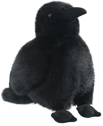 Xiyocadt Rabe Kuscheltier, Simuliertes Tier Krähe Plüschtier, Schwarzes Vogel Stofftier, Perfekt als Geschenkidee für Kinder und Kuscheltiere Fans (15 cm)