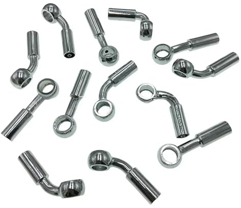 Banjo-Armaturen, AN3 Bremsschlauchverbinder, Adapter, Banjo M10, 28 °, 45 °, 75 °, 90 °, hydraulische Armaturen, Crimpgelenk (M10 (-75), silberfarben, 10 Sets