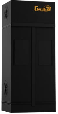 Gorilla Grow Tent 2x2,5, höchste höhenverstellbare, industrietaugliche, dickste Leinwand mit reflektierender EZ Clean Diamond-Innenseite, stärkste Reißverschlüsse, Ganzstahlstangen
