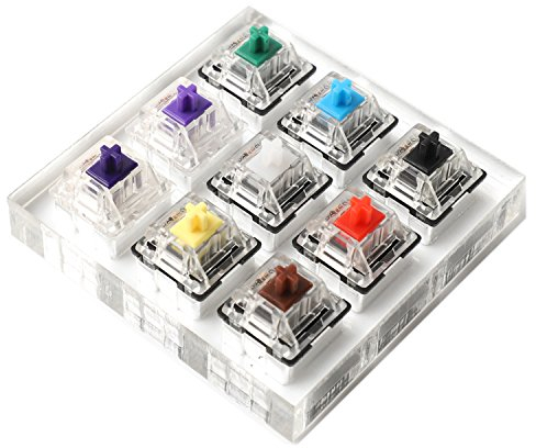 9 Tasti Gateron Verde Chiaro Bianco Grigio Trasparente Zealio Viola Interruttori Strumento di Test Albero Tester Interruttore