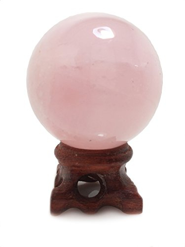 Polar Jade Rosenquarz-Kristallkugel, seltener Kristall, schützende Wirkung, für Dekoration/Heilanwendung/Meditation/Feng Shui, handgefertigt, 40 mm