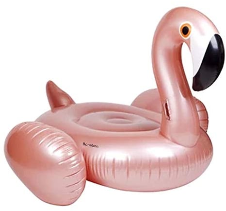 Shyneer Shyneer Riesiger aufblasbarer Flamingo-Poolschwimmer, großes Flamingo-Schwimmbad im Freien, Flotage-Lounge-Spielzeug für Erwachsene und Kinder