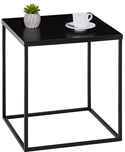 IDIMEX Beistelltisch Sofatisch HILAR 40 x 40 cm, Couchtisch Ablagetisch mit Tischplatte aus Metall schwarz lackiert