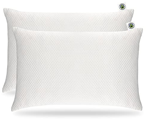 Martian Dreams® Waterproof Pillow Protector Case | Zip Closure | Super Soft 280 GSM Bamboo Rayon | Hypoallergenic & Antibacterial | 2 Pack Standard Size (50x75cm)