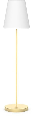 Lola Slim LED Stehleuchte für den Außenbereich, solarbetrieben, wiederaufladbar, mit Fernbedienung, Höhe 180 cm, Messing, New Garden