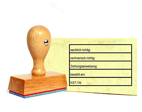Stempel Sachlich Rechnerisch richtig - Tabelle Zahlungsanweisung - 60 x 40 mm