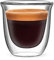 Bialetti Set 2 Bicchieri Double Wall Firenze, 80ml, Isolante Termico, Vetro Borosilicato