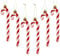 Jagowa 6 Pcs Christmas Glitter Candy Cane Christmas Tree Decorations Ornament Walking Stick Pendant Decorations