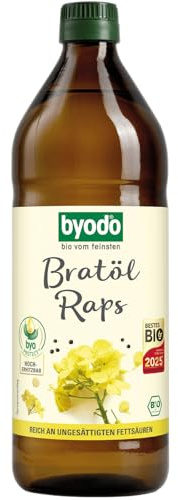 Byodo Bio Bratl Raps - Premium Bio Speiseöl, Ideal zum Braten und Kochen, Glutenfrei, Vegan, DE-ÖKO-013 (6x 750 ml)