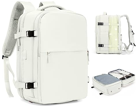 SZLX Ryanair Handgepäck 40x20x25 Rucksack handgepäck Flugzeug Easyjet Handgepäck 45x36x20 Rucksack Wasserdicht Laptop Business Herren Großer Reiserucksack Damen Travel Backpack mit Schuhfach