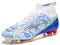 MINGSIBO Botas de fútbol para hombre para niños, zapatos de entrenamiento profesionales, deportivas, botas de competición para niños, fútbol, estudiantes, zapatillas de deporte, White2099, 36 EU