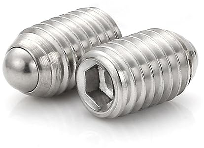 M3 Kugelstößel, 50 Stück M3 Gewinde Innensechskant Kugel Federnde Druckstücke Silber Edelstahl (M3 x 6 mm)
