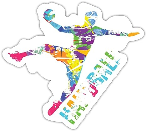 Spreadshirt Handball Geschenke Handballer Sticker, max. 10 x 10 cm, 10 x 10 cm, Mattweiß