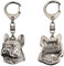 Art-Dog Niedlicher Hundeschlüsselanhänger - Exklusive Kollektion French Bulldog - Französische Bulldogge II Schlüsselanhänger Hund - Versilberte Keyring mit 2,5 cm Schloss - 4,5x3,3x10cm