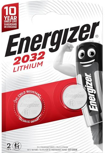AMK® Energizer CR2032 Batteries Pack of 2 3V Lithium Coin Cell Battery DL2032 2032