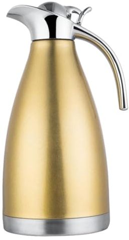 Ciieeo Bouteille En Acier Inoxydable De 2 0 L Pour Thé Et Café Élégante Et Étanche Jaune