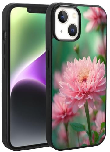 Xioolia Custodia per iPhone 15 14 12 13 11 7 8 6s 6 Pro Max Plus mini XR X XS Max SE con rosa Fowers-Art cc8 custodia protettiva in gomma TPU nera