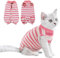 CITÉTOILE Katzenbody nach Op, Postoperative Katzenkleidung für Bauchwunden, Erholungsanzug Kleidung nach Der Operation Tragen, E-Halsband Alternative für Katzen Hunde, Rosa, M