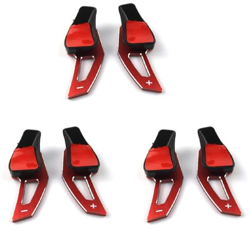 Janasiba 6 palette di cambio volante per Golf 6 Mk5 Mk6 R20 R36 CC Shifter Extension (rosso)