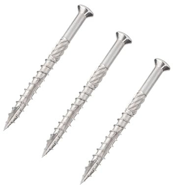 Schrauben FüR Terrasse Edelstahl-Blechschrauben-Set, hochfeste Blechschrauben, Holzschrauben, Terrassenschrauben mit flachem Kopf FüR Terrassenbau,GartenhäUser,Bauholzkonstruktione(70mm 5X70(35PCS))
