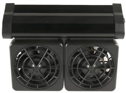 Laroal Ventilador de enfriamiento para Acuario con Velocidad Ajustable para acuarios de Agua Salada y Dulce (2 Cabezales)