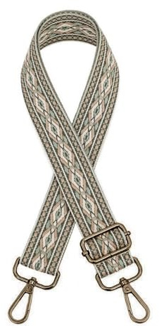 Verstellbarer Schultergurt Breit 3.8cm für Damen & Herren,Taschengurt Taschengurte zum Wechseln Schulterriemen mit Karabiner für Schultertaschen Handtaschen Crossbody,Khaki-Militärgrün + Bronze