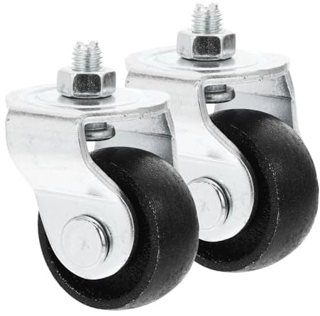 Ersatz Horizontalrollen für Wagenheber, 2 Stück Stahl, Silber | Lenkrollen, Hydraulischer Wagenheber, Wagenheber Radsatz, Hydraulik Teile, Rad für Wagenheber
