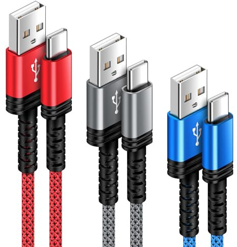 USB C Charger Cable,[3Pack 6FT] Samsung Charger Cable Fast Charge Lead,USB to USB C Cable for Samsung Galaxy S25 Ultra S24 S23 FE S22 S21 S20 A16 A15 A14 A55 A54,iphone 16.15,Xiaomi